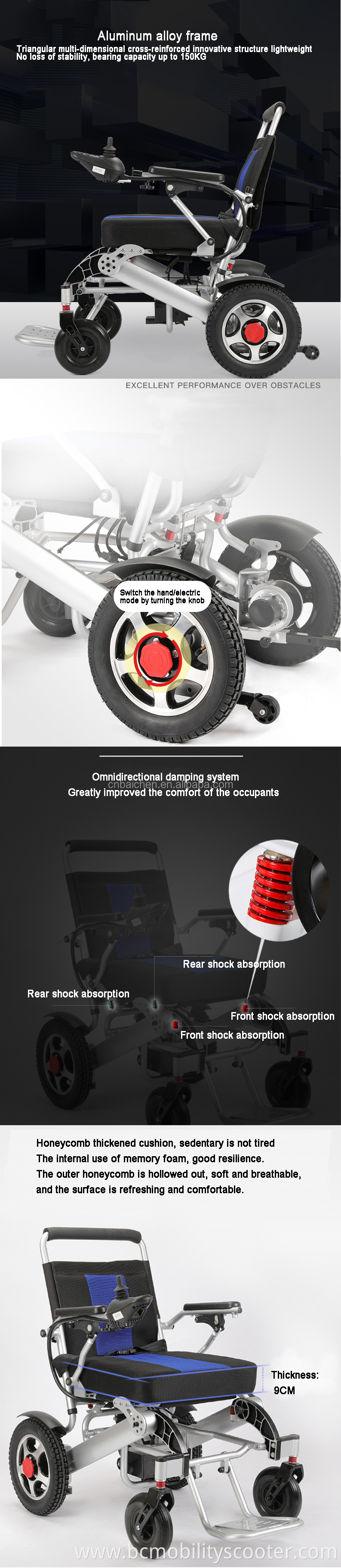 CE Approved 4x4 electric wheelchair with gps tracker price of wheelchair philippines